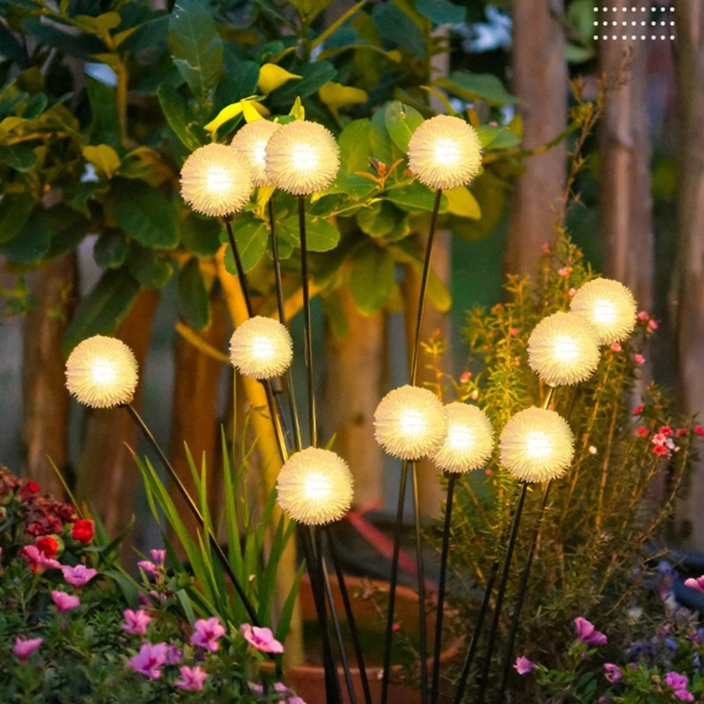 Outdoor Power Stake - 6LED Solar Dandelion Stake Lights Outdoor