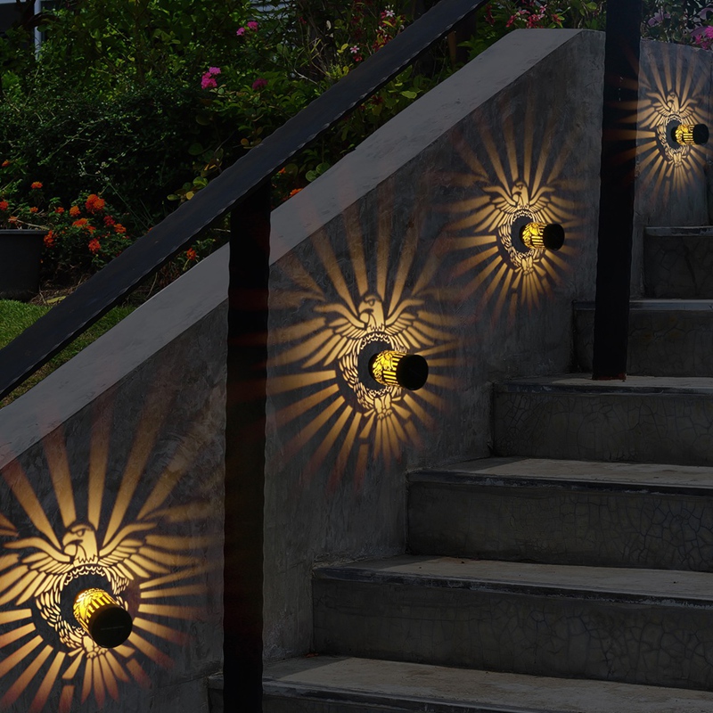 Outdoor Power Inc - 2 Pack Solar Fence Lights Metal