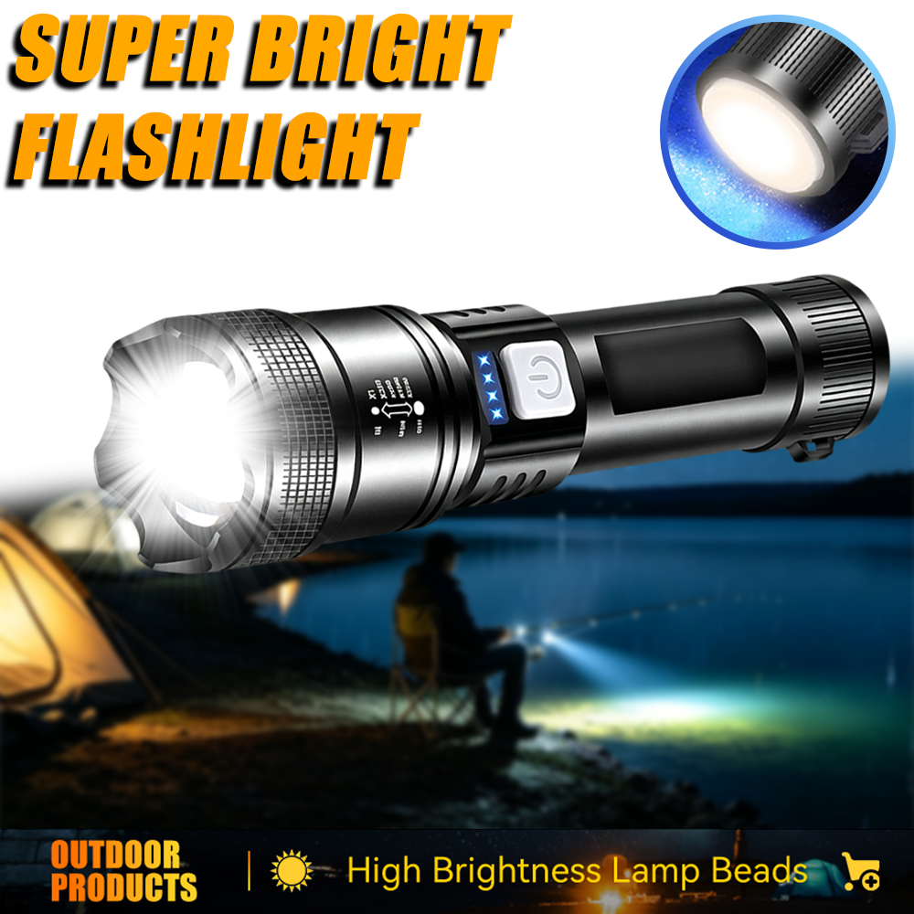 Outdoor Power Supply - Powerful LED Flashlight USB Rechargeable Torch