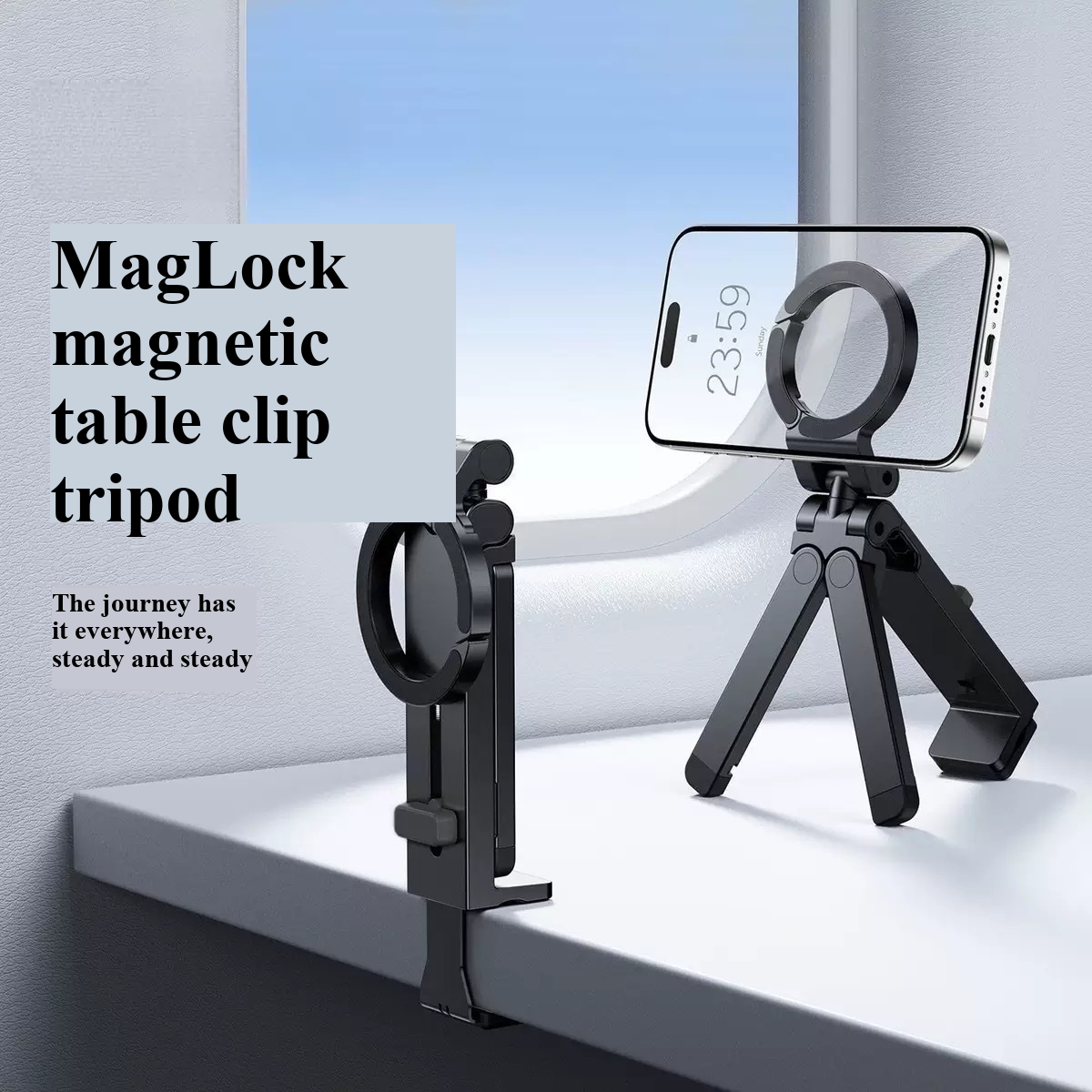 Outdoor Power Point - New magnetic phone holder, desktop clip