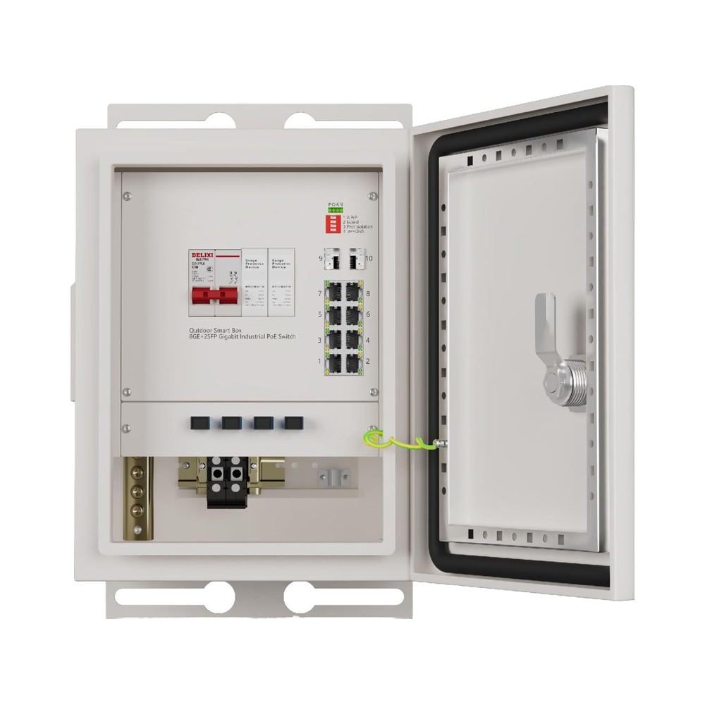 Outdoor Power Supply - KeepLiNK Outdoor Smart Network Box 8-Port