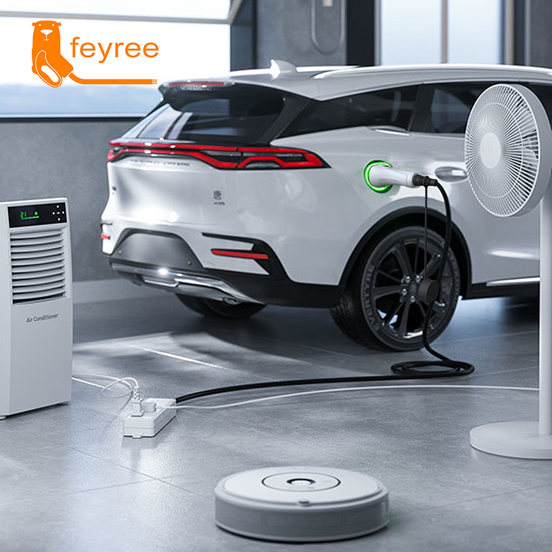 feyree V2L Cable Electric Car  - مراجعة Outdoor Powerwall وسعره