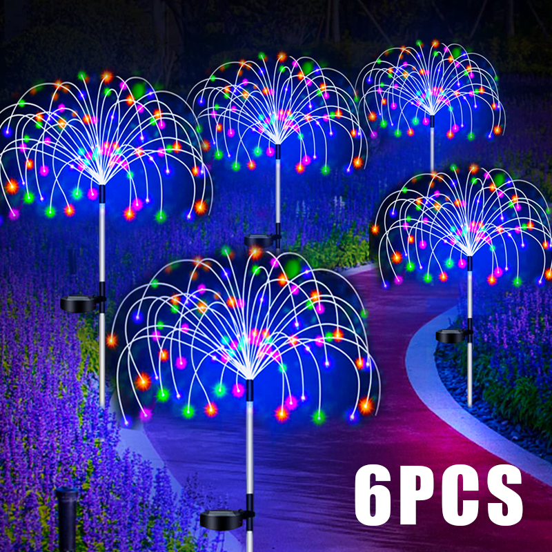 Solar Firework LED Stake Light - مراجعة Outdoor Power Stake وسعره