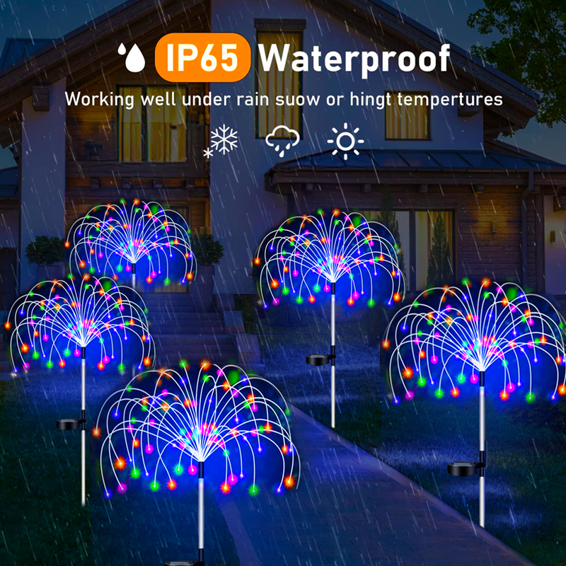Solar Firework LED Stake Light - مراجعة Outdoor Power Stake وسعره