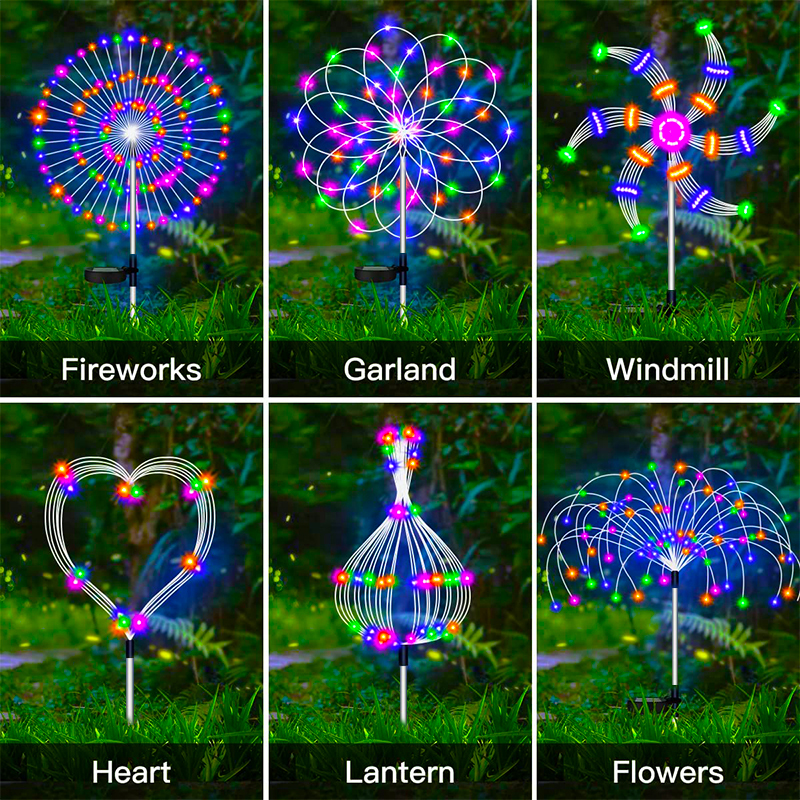 Solar Firework LED Stake Light - مراجعة Outdoor Power Stake وسعره