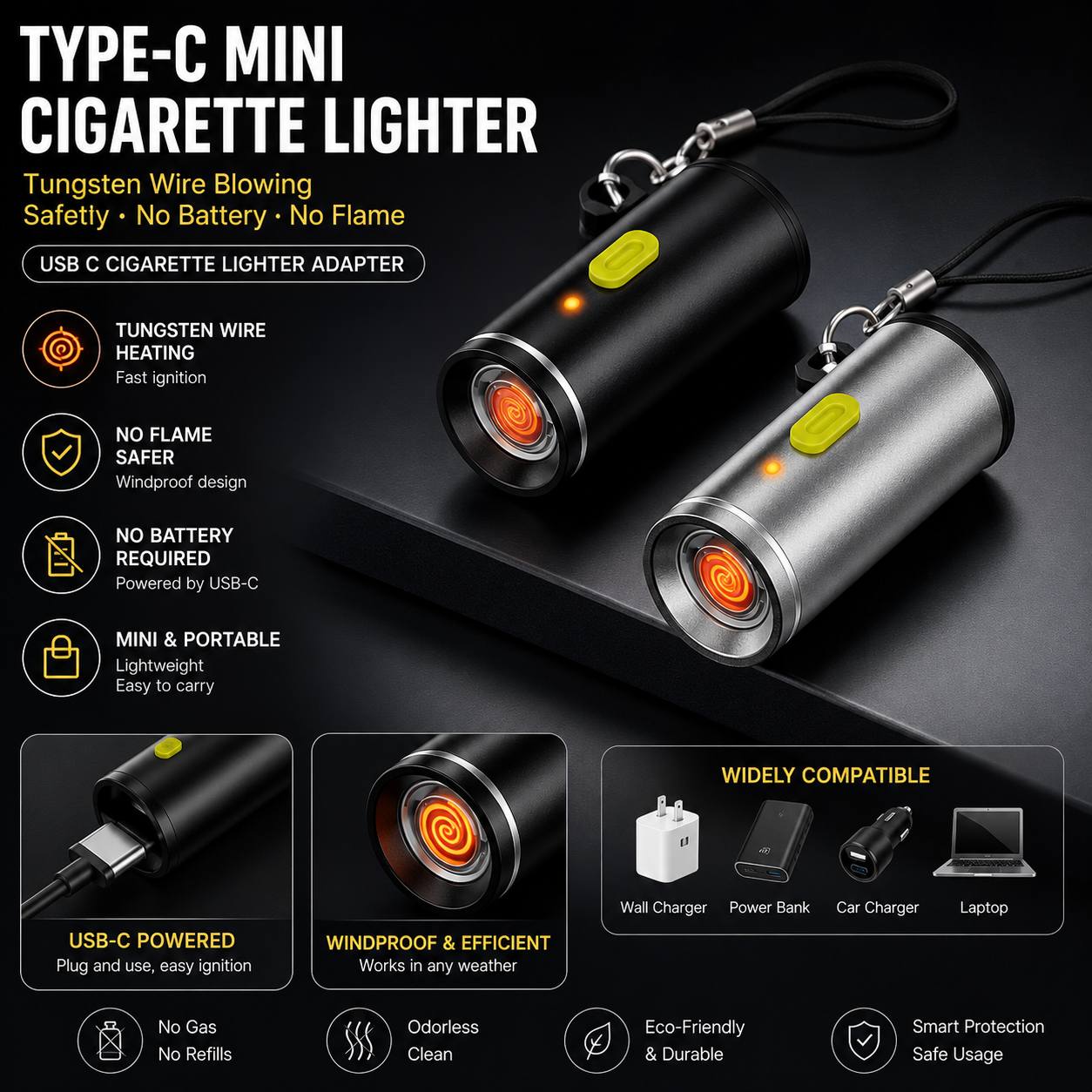 Type-C Mini Cigarette Lighter  - مراجعة Outdoor Usb Power Adapter وسعره