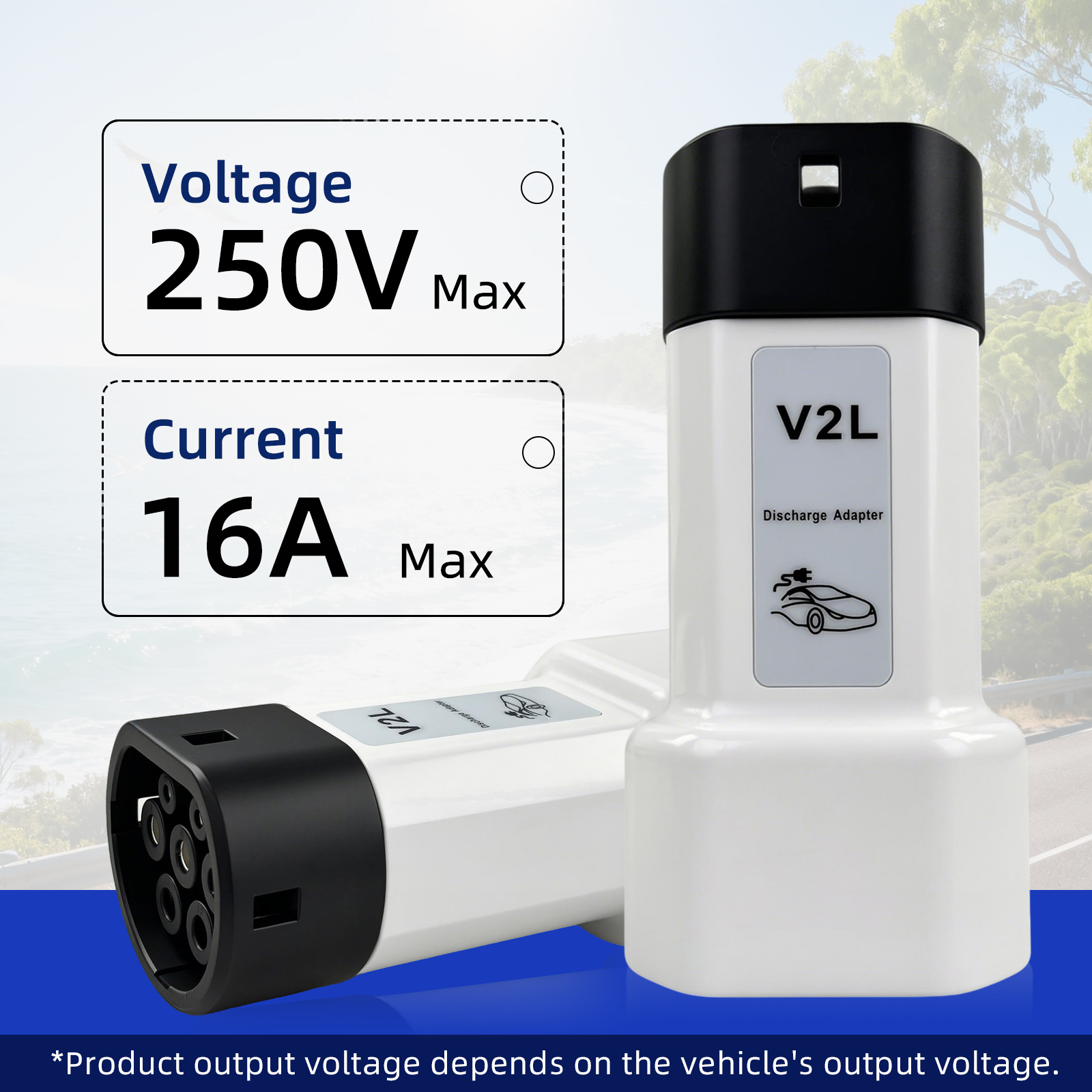 EVqiaoyi 16A Type2 V2L Dischar - مراجعة Outdoor Power Inc وسعره