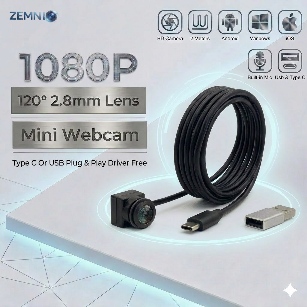 USB Type-C Mini Webcam with Mi - مراجعة Outdoor Usb Power Adapter وسعره