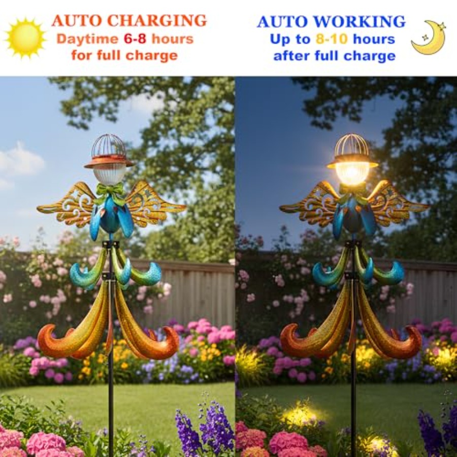 Large Outdoor Wind Spinner wit - مراجعة Outdoor Power Stake وسعره