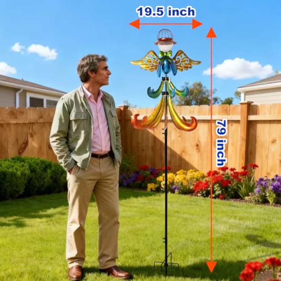 Large Outdoor Wind Spinner wit - مراجعة Outdoor Power Stake وسعره