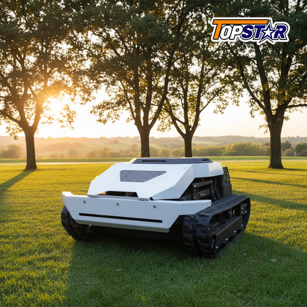 Tracked Remote Control Lawn Mo - مراجعة Lawn Mower Battery وسعره