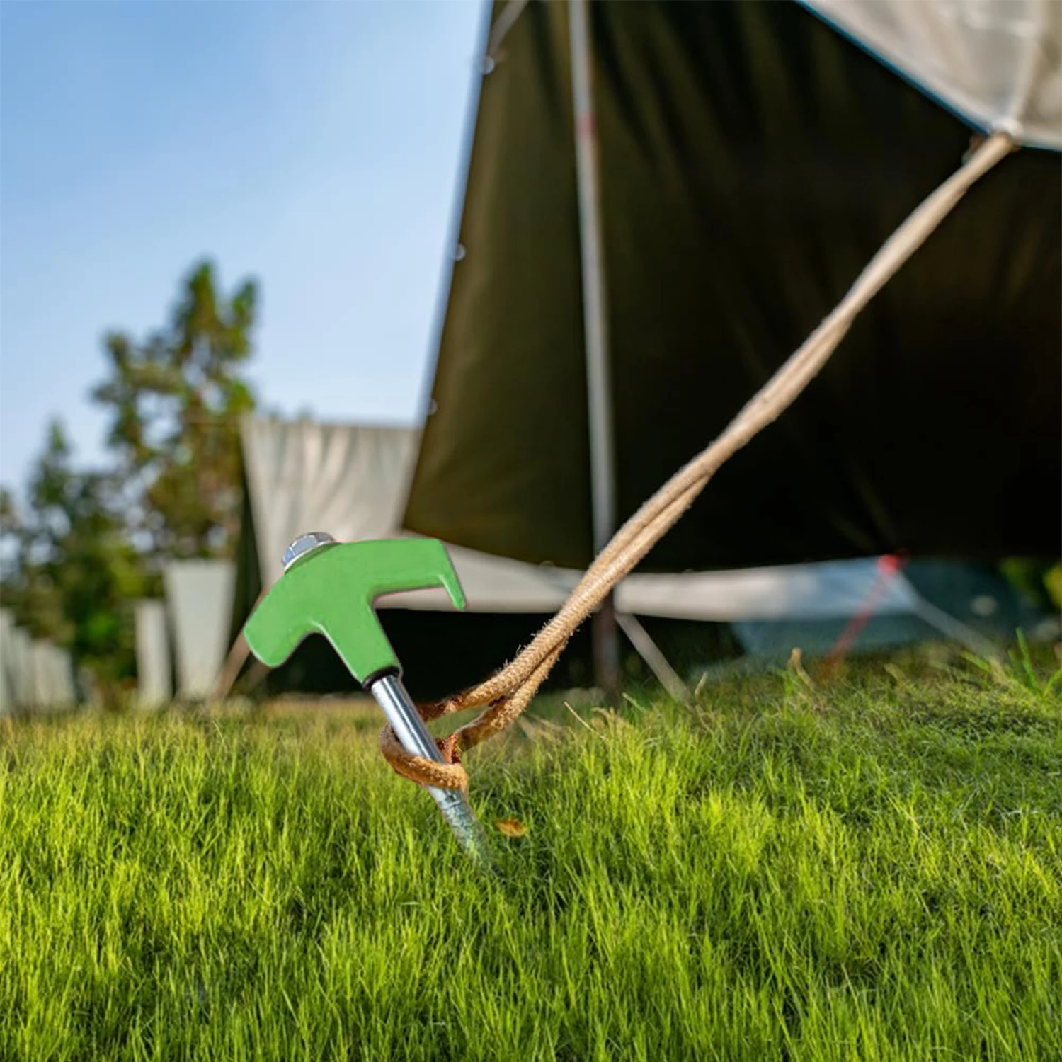 8-inch Screw in Tent Stake New - مراجعة Outdoor Power Stake وسعره