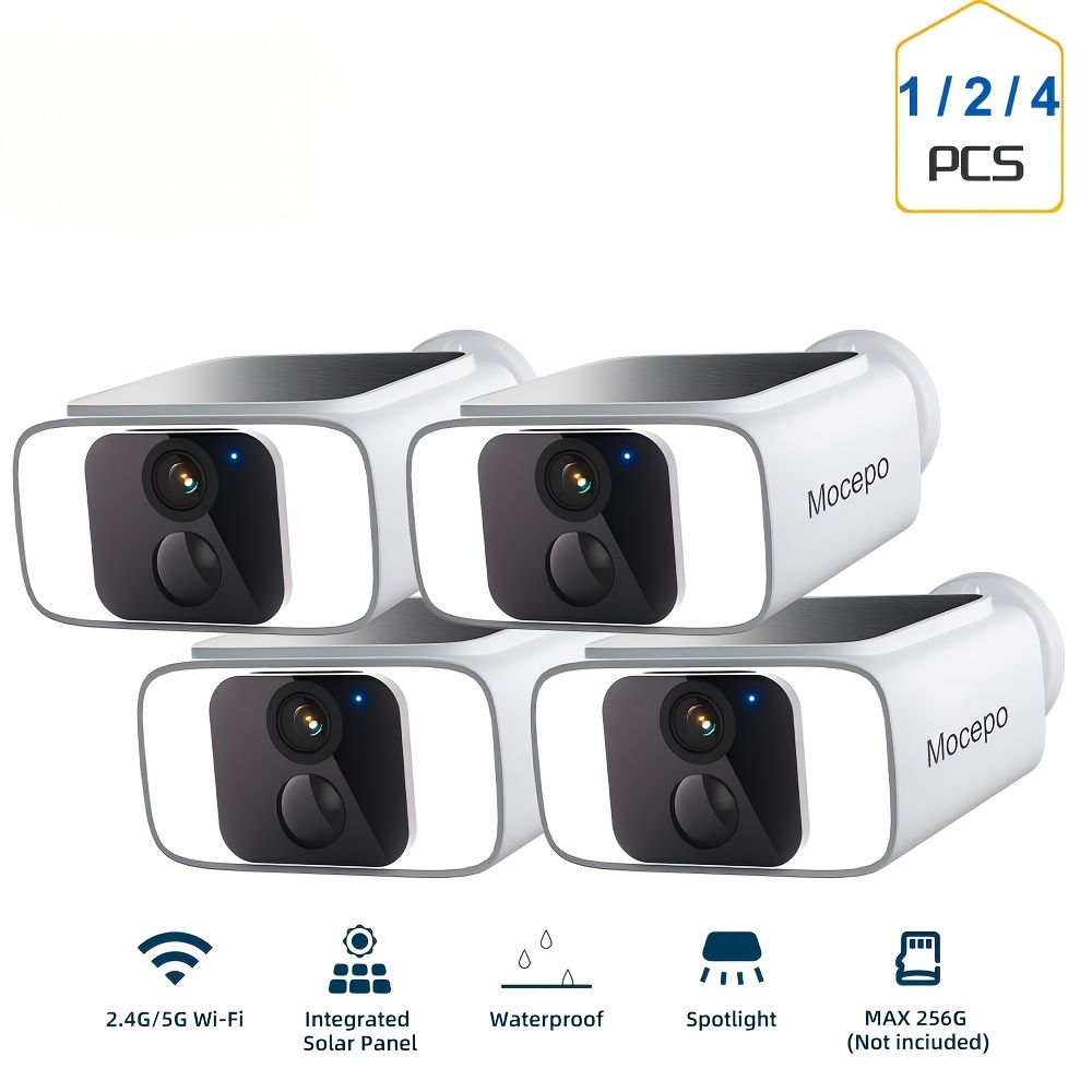 1/2/4pcs HEIYOUCAM 4MP Solar S - مراجعة Outdoor Power Point وسعره