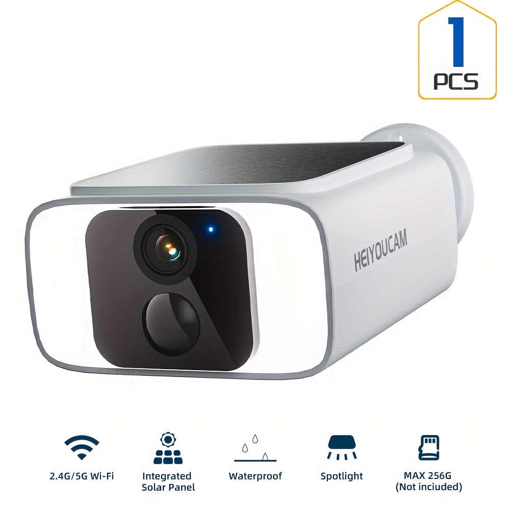 1/2/4pcs HEIYOUCAM 4MP Solar S - مراجعة Outdoor Power Point وسعره