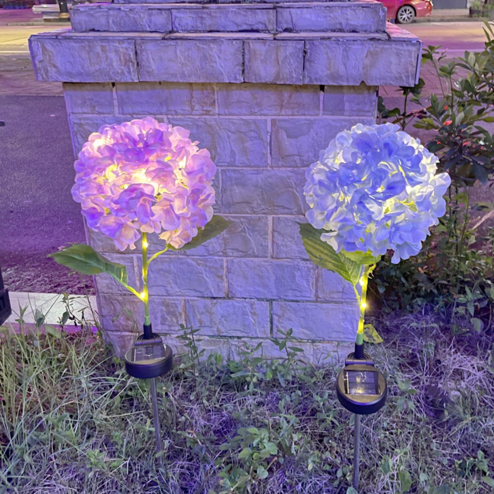 Solar Hydrangea Flower Lights  - مراجعة Outdoor Power Stake وسعره