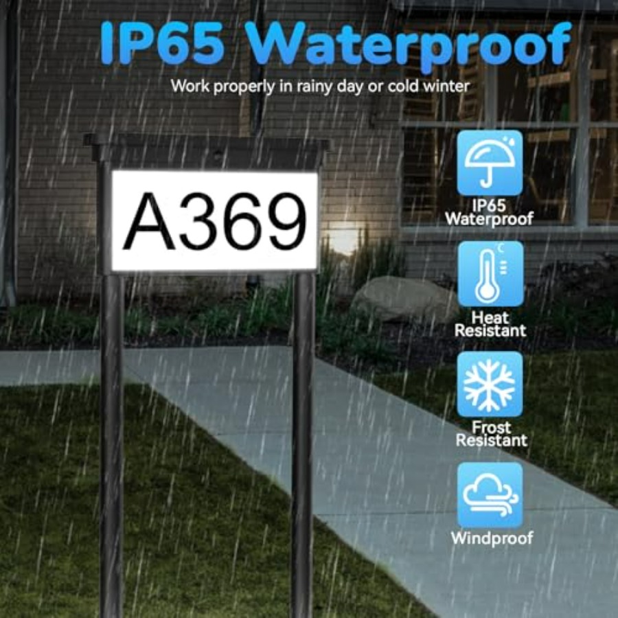 Solar House Numbers For Outsid - مراجعة Outdoor Power Stake وسعره