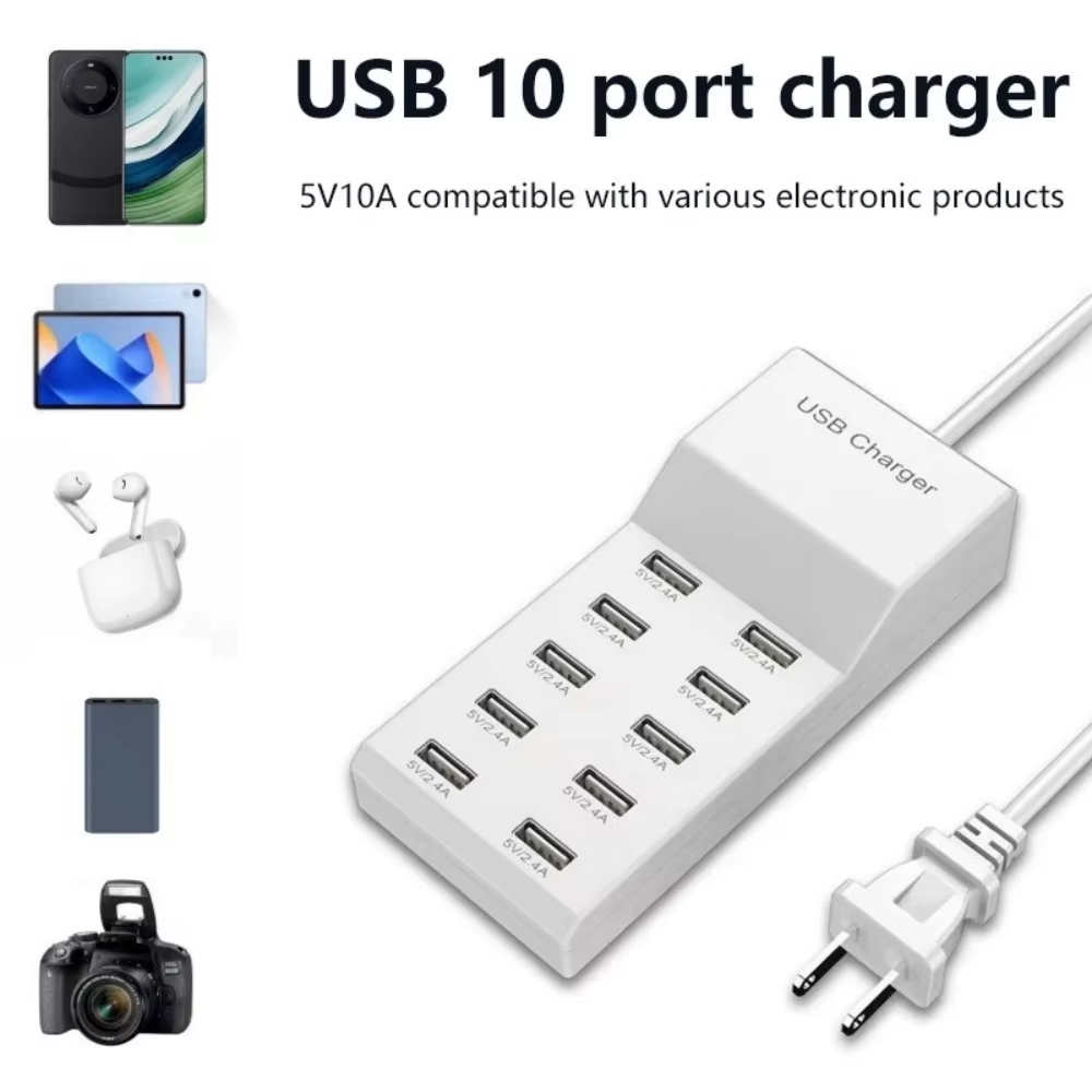 10 Ports USB Hub Fast Charger  - مراجعة Outdoor Usb Power Adapter وسعره