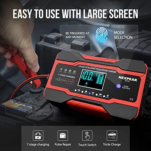NEXPEAK NC201 10A Smart Charge - مراجعة Lawn Mower Battery وسعره