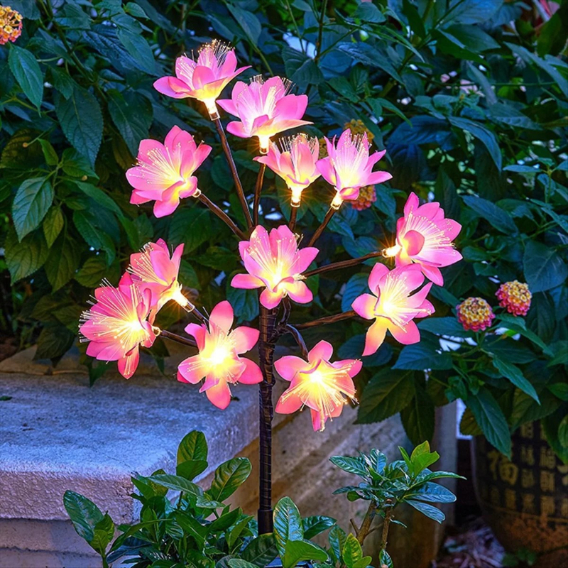 Solar Peach Blossom Stake Ligh - مراجعة Outdoor Power Stake وسعره