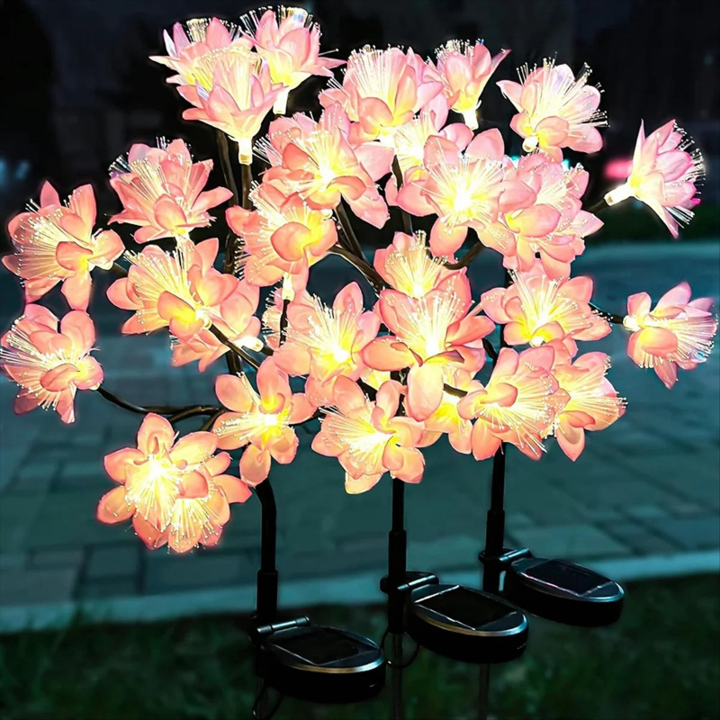 Solar Peach Blossom Stake Ligh - مراجعة Outdoor Power Stake وسعره