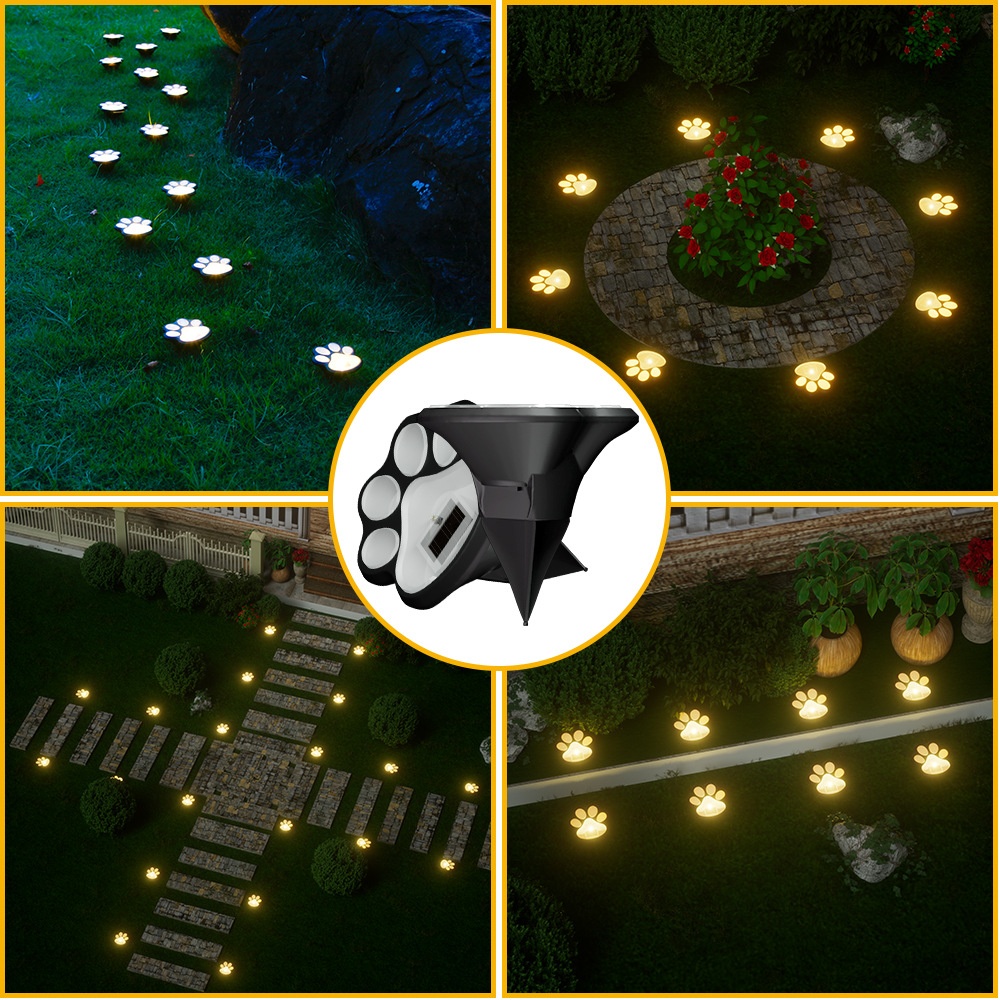 Solar Powered LED Dog Paw Prin - مراجعة Outdoor Power Stake وسعره